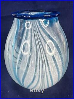 Lee Harris Studio Art Glass Vase Signed Excellent