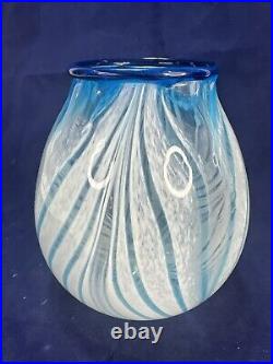 Lee Harris Studio Art Glass Vase Signed Excellent