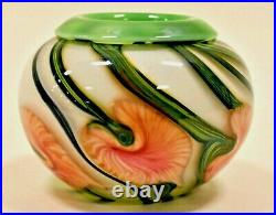 Lotton Studios Jerry Heer Art Glass Vase Signed Dated 2002