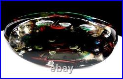 Luigi Mellara Signed Murano Italy Art Glass Sommerso Bubble Large 14 1/4 Vase