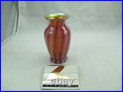 Lundberg Studios Iridescent Art Glass Vase Signed Dated 1993 039F