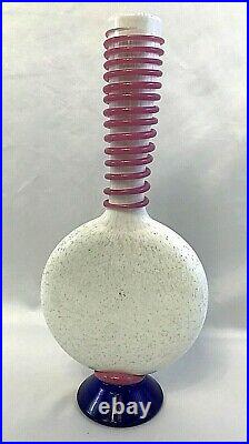 MICHAEL SCHUNKE Nine Iron Studios Spiral Wound Art Glass Vase 1995 Signed