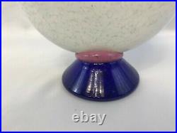 MICHAEL SCHUNKE Nine Iron Studios Spiral Wound Art Glass Vase 1995 Signed