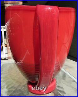 Massive Art Deco Seattle Glassblowing Studio Art Glass Vase Cliff Goodman Signed