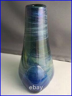 Mike Worcester Maui Hand Blown Studio Glass Vase Signed 1971