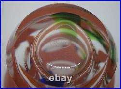 Modern Moser Art Glass Vase Signed