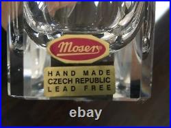 Moser Purity Hand Cut Crystal Vase Signed 8 3/4 H $750 Retail New Org Label