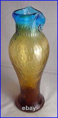 Murano Art Glass OWL Vase Cristalleria D'Arte Signed Ann Primrose EXC