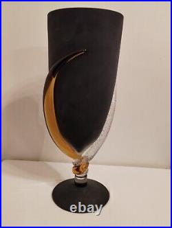 Murano Italy Art Glass Vase 1980's 20 inch vase signed Santi Murano HEAVY