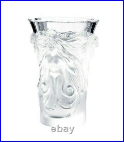 New Lalique Crystal Fantasia Vase #1262600 Brand Nib French Nude Clear Save$ Fsh