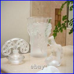 New Lalique Crystal Fantasia Vase #1262600 Brand Nib French Nude Clear Save$ Fsh