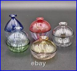 New Murano Art Glass Mini Incalmo Vase Set Of 5 Signed