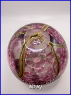 Norman Stuart Clarke Hand Blown Iridescent Art Glass Vase Artist Signed RARE