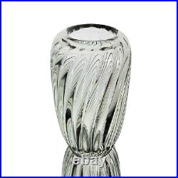 Nuutajarvi Notsjo Clear Art Glass Vase Signed by Jaakko Niemi 5 Finland