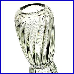 Nuutajarvi Notsjo Clear Art Glass Vase Signed by Jaakko Niemi 5 Finland