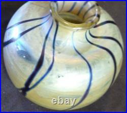 Old Vintage Original Art Glass Vase Artist Signed 1978
