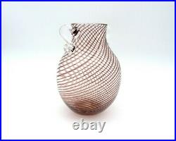 Optic Swirl Art Glass Vase Signed