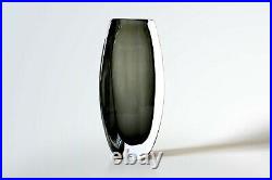 Original Mid-century Vintage Dusk Glass Vase by Nils Landberg for Orrefors