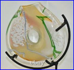 Original Signed Homer James Yarrito Art Glass Decorative Vase