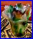Pate-De-Verre-Nancy-Daum-Style-Ginkgo-Green-Multi-Color-Vase-H19-Cm-Signed-01-jsex