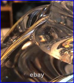 Per B Sundberg Orrefors Move Crystal Vase RARE Large Art Glass 9 Signed READ