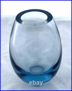 Per Lutken signed Glass Vase for Holmegaard Glassworks Danish Glass