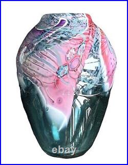 Peter Patterson signed art glass vase 1992