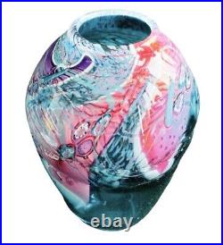 Peter Patterson signed art glass vase 1992