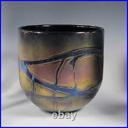 Phoenician Malta Signed Studio Glass Iridescent Art Glass Vase