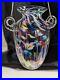 Polychrome-Glass-Art-Hanging-Vase-Michael-Mikula-Signed-W-Mount-Wire-Rainbow-01-bzvn