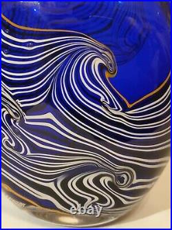 Quality ALEX ANDREANI Heavy Art Glass Pillow Vase -Artist Signed