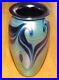 RARE-Signed-ROBERT-EICKHOLT-1992-Blue-Purple-Iridescent-ART-GLASS-VASE-6-1-2-01-afkv