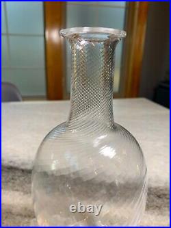 RARE Vintage Signed William Yeoward Crystal Glass Vase Swirl Twisted Ornate FINE