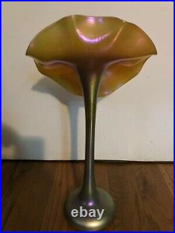 Rare Jack-in-the-Pulpit LC Tiffany Favrile Glass Vase Nice