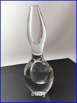 Rare Scandinavian Orchid Glass Vase by Vicke Lindstrand, Kosta Boda 13 x 5