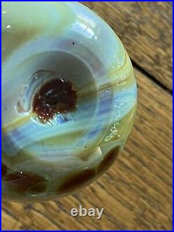 Rare Signed Michael Guzzardo Studio Art Glass Agate Swirl Vase