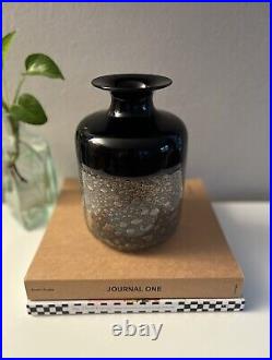 Rare Vintage Carlo Tosi Murano Glass Vase, Signed Caramea 1982 Murano