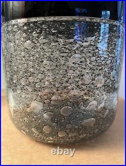 Rare Vintage Carlo Tosi Murano Glass Vase, Signed Caramea 1982 Murano