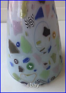 Richard Marquis Noble Effort Hand Blown Murrine Art Glass Vase 9 1/4 Signed