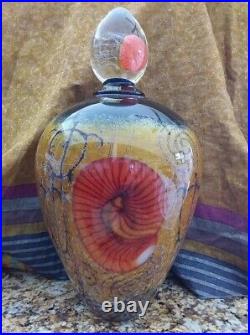 Richard Satava Nautilus Handblown Vase 19 1/2 Signed & Numbered Jellyfish top