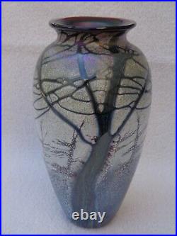 Rick Satava Mount Shasta Art Glass Vase 7