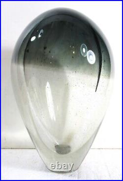 Robert Barber Signed 1970 Art Glass Ovid Vase Subtle Coloring, Pre-fenton Piece