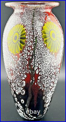 Robert Eickholt Anemone Art Glass Vase Signed & Dated C. 2004