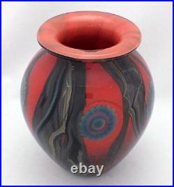 Robert Eickholt Studio Art Glass Vase Signed