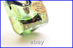 Robert Held 8 Studio Art Glass BLUE Impressionist Monet Slender BUD Vase Signed