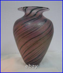 Robert Held Skookum Glass Vase, Signed, 1980s, 5.75 Tall