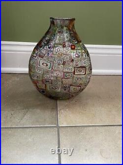Robin Mix End of Day Series Postmodern Handblown Art Glass Vase Signed