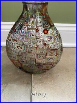 Robin Mix End of Day Series Postmodern Handblown Art Glass Vase Signed