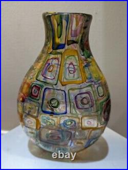 Robin Mix End of Day Series Postmodern Handblown Art Glass Vase Signed 1995