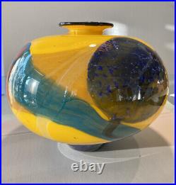 Romanian Art Glass Vase by Nemtoi, Signed